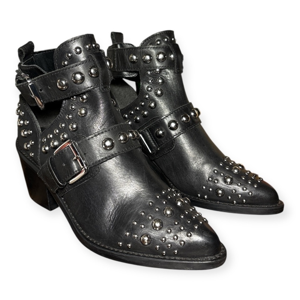 Kurt Geiger women’s Sybil Studded Black Ankle Boots size 36 - Picture 2 of 14